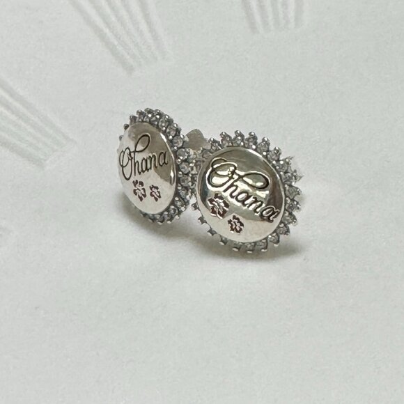 Hawall Ohana Earrings S925 Sterling Silver Stud Earrings Handmade - Picture 1 of 3